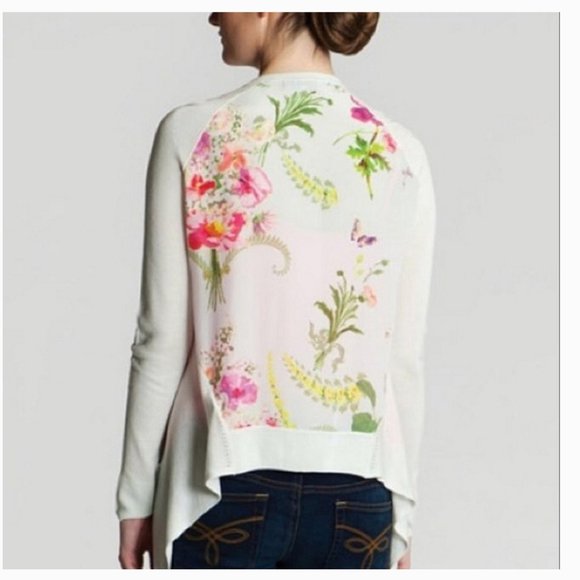 Ted Baker Sweaters - Ted Baker Cleme Wallpaper Print Cardigan Sweater size 1 nwot